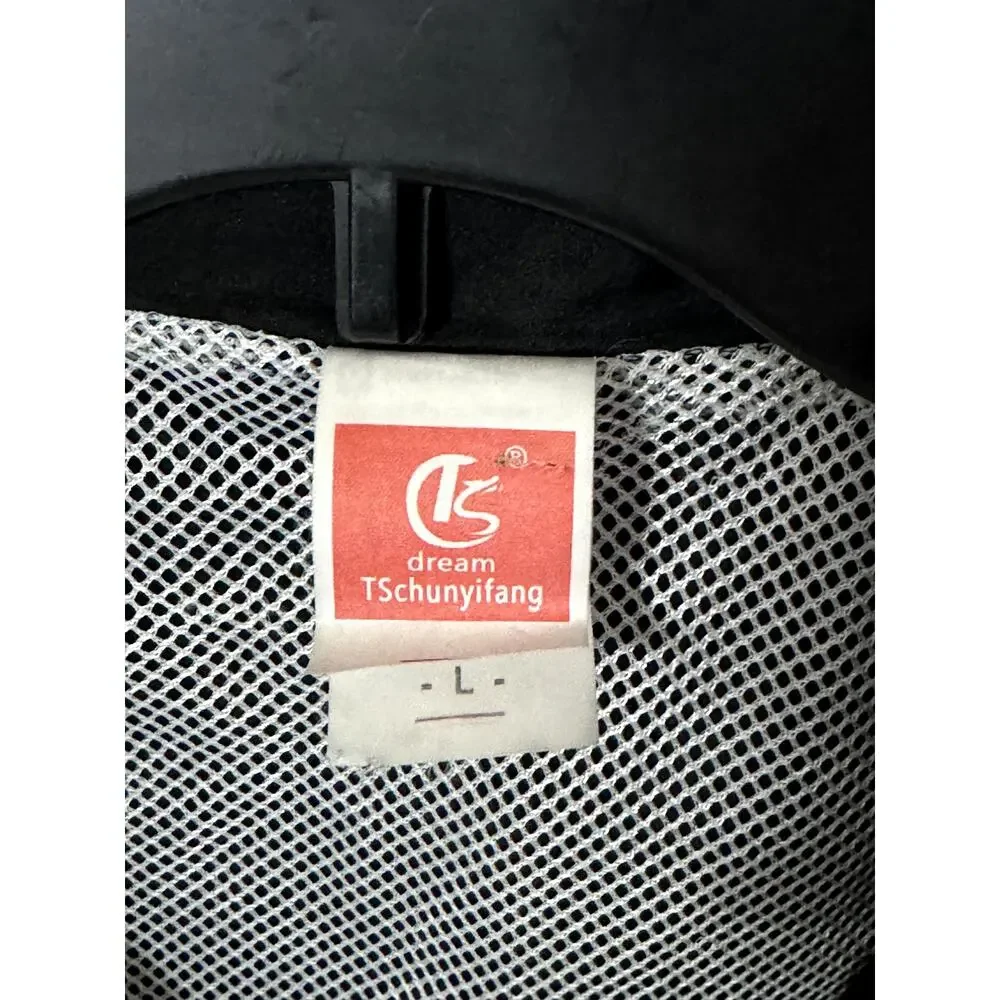 Mens Black Dream TSchunyifang Zipper Front Sleeveless Vest Size Large - Picture 5 of 8